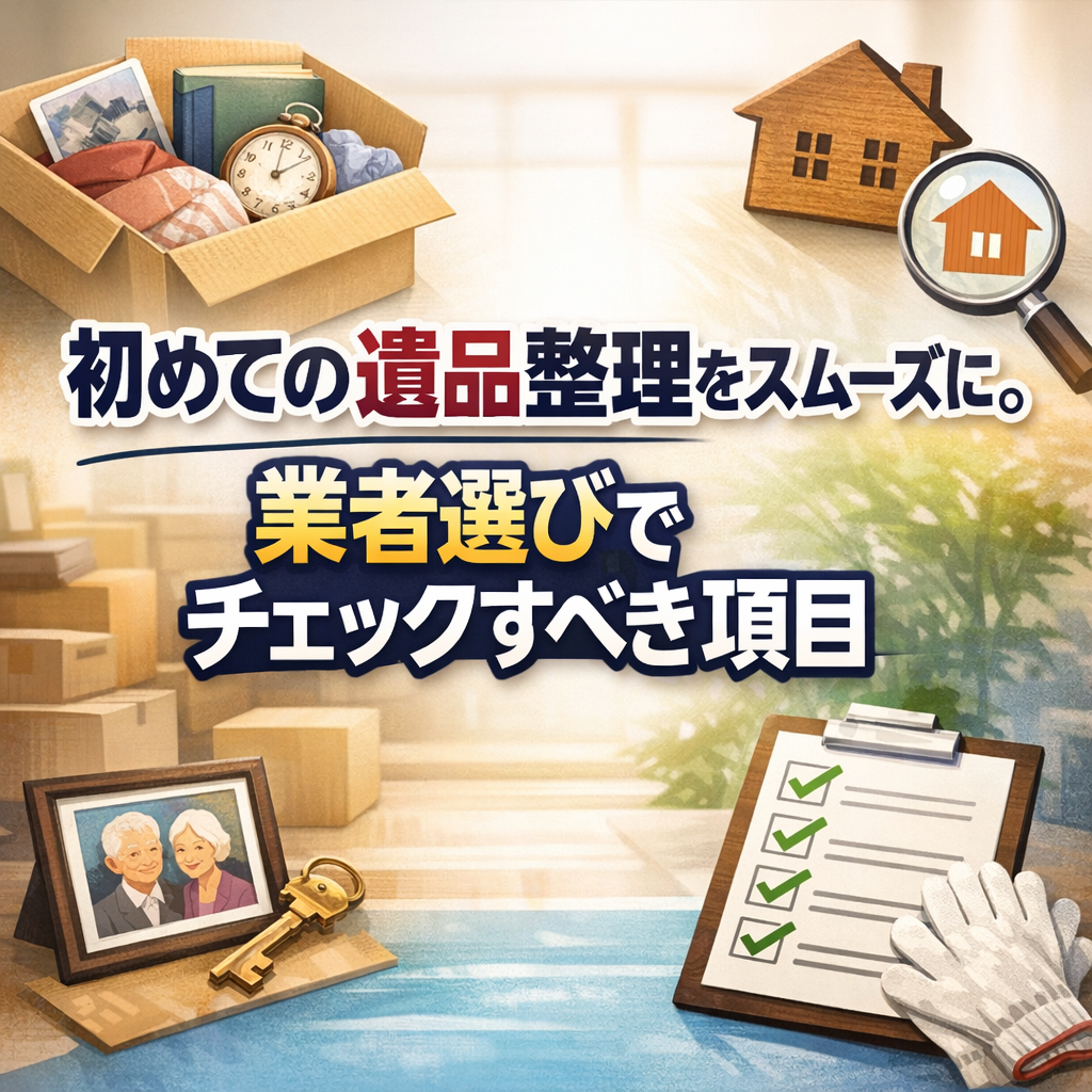 初めての遺品整理をスムーズに。業者選びでチェックすべき項目